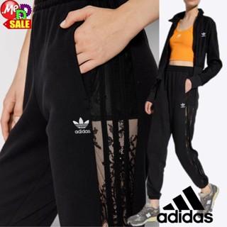 ADIDAS - ใหม่ กางเกงแทรคแต่ง 3 แถบ ผ้าตาข่ายซีทรู ADIDAS 3-STRIPES WIDE-LEG PANTS FL4125 GN3201 HC4573