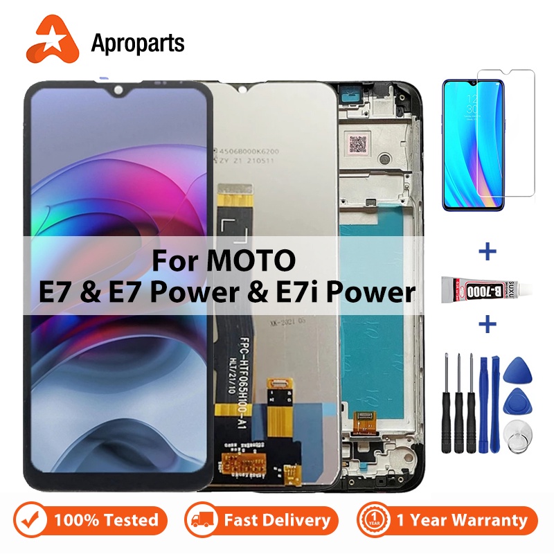 อะไหล่หน้าจอสัมผัส LCD แบบเปลี่ยน สําหรับ Motorola Moto E7 E7 Power E7i