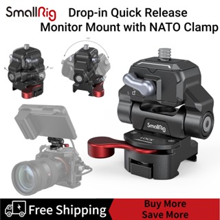 SmallRig Drop-in HawkLock Mini Quick Release Monitor Mount with NATO Clamp 3601