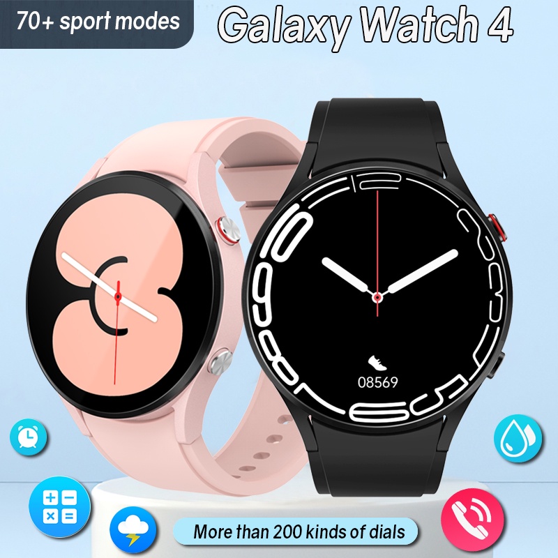 ใหม่ นาฬิกาข้อมือสมาร์ทวอทช์ เชื่อมต่อบลูทูธ 70 + โหมดกีฬา วัดอุณหภูมิร่างกาย ติดตามการออกกําลังกาย Galaxy Watch 4 สําหรับผู้ชาย และผู้หญิง