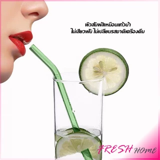 หลอดแก้วสําหรับเครื่องดื่ม ทนต่ออุณหภูมิสูง Straw