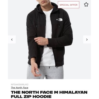 The North Face M Himalayan Full Zip Hoodie เสื้อฮู้ด มีซิปผ่ากลางอกยาวทั้งตัว เดอะ นอร์ท เฟส