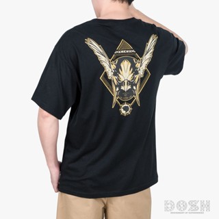 DOSH:OVERSIZED SHORT SLEEVE T-SHIRT BLACK ADAM -DAMT5006-BL