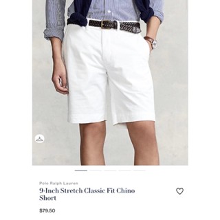 POLO RALPH LAUREN 9-Inch Stretch Classic Fit Chino Short กางเกงขาสั้นผู้ชาย โปโล ราล์ฟ ลอเรน รุ่น คลาสสิค ฟิต