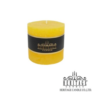 เทียนหอม  Candle Scented - Yellow color เทียนหอม เทียนแท่ง - สีเหลือง