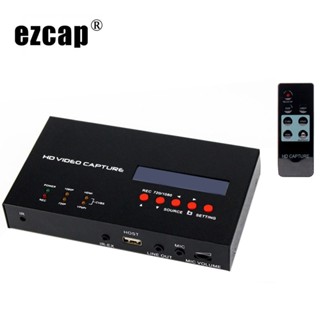 Ezcap กล่องบันทึกวิดีโอเกม 283S HD HDMI CVBS AV เป็นไดรฟ์ USB สําหรับ PS3 PS4 XBOX STB Windows PC OBS Live Streaming