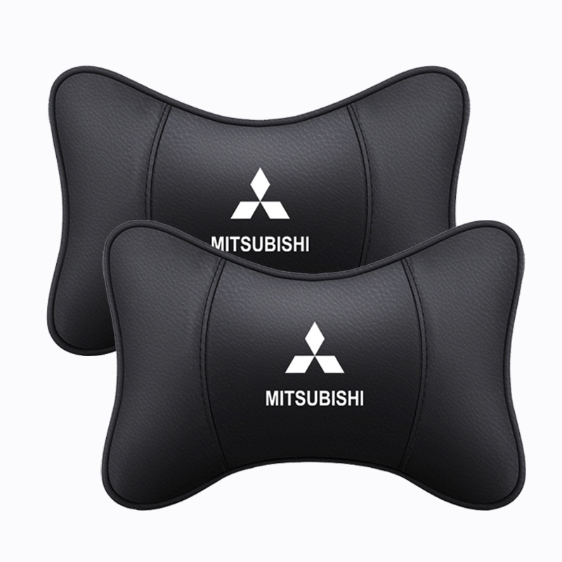 PU หนัง Headrest หมอนรองคอรถหัวคอหมอนสําหรับ Mitsubishi ASX RVR Pajero Sport Outlander PHEV Airtrek 