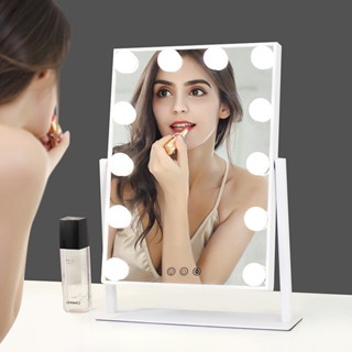 กระจกแต่งหน้า LED กระจกมีไฟ กระจก กระจกแต่งหน้ามีไฟ Hollywood makeup mirror ปลั๊ก USB ปุ่มหน้าจอสัมผัส 3 ไฟ