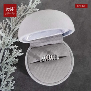 MT แหวนเงินแท้ ดีไซน์ เก๋ไก๋ งานรมดำ ไซส์: 51, 53 Solid 925 Sterling Silver Ring (sr542) MT Jewelry มณีธารา