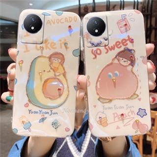 เคสโทรศัพท์มือถือ TPU แบบนิ่ม ลายการ์ตูนพีช กันกระแทก ป้องกันกล้อง สําหรับ VIVO Y02 Y02S Y16 Y22 Y22S Y35 V25 Pro V25e 4G 5G 2022