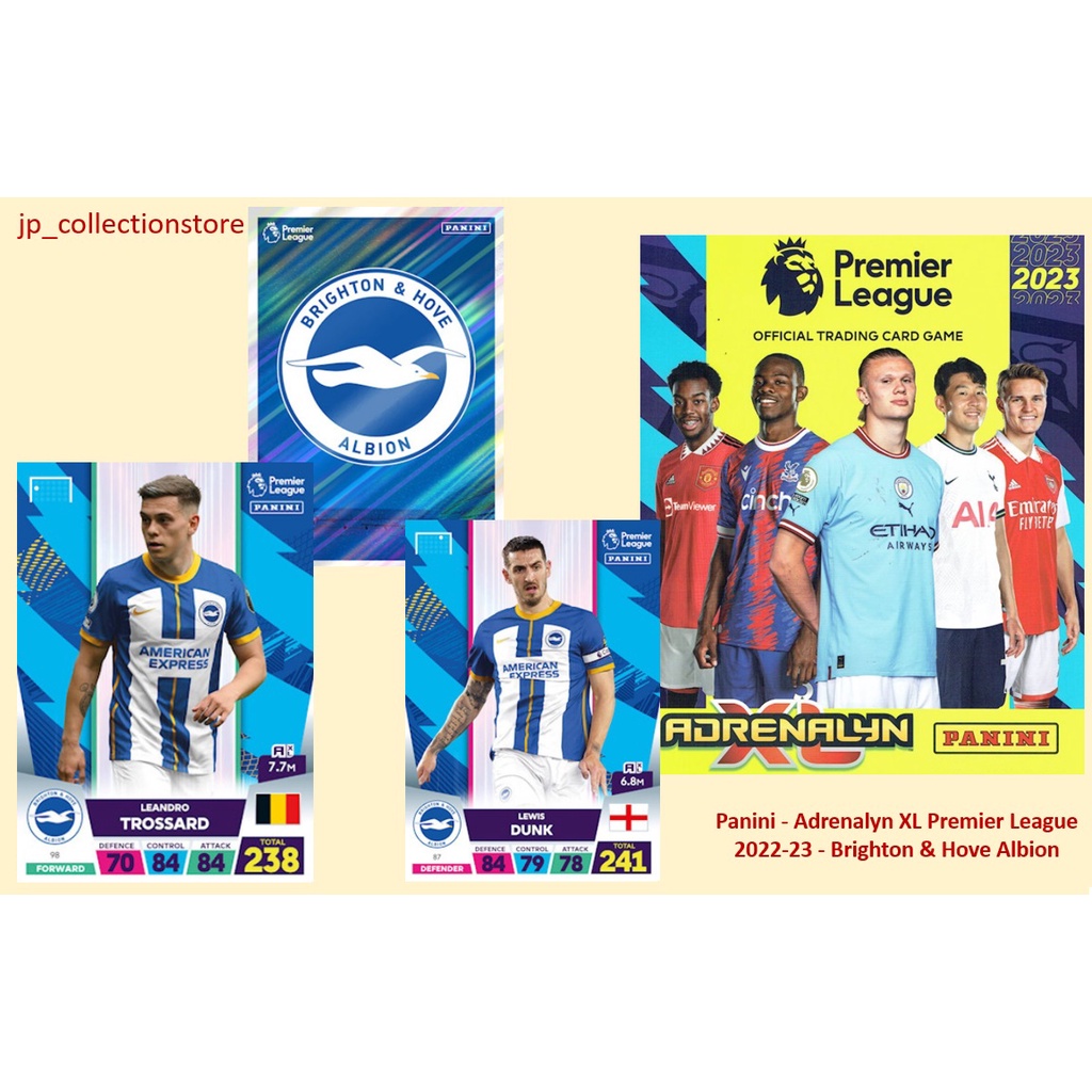 [Brighton & Hove Albion] Panini 2022/23 คอลเลกชันการ์ดการซื้อขาย Premier League Adrenalyn