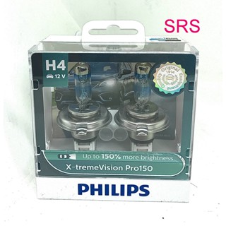 Philips หลอดไฟรถยนต์ X-tremeVision Pro150 H4