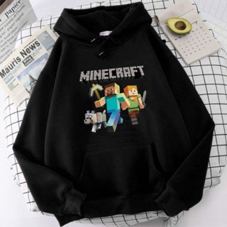 เสื้อกันหนาว มีฮู้ด ลาย Minecraft Bahn สําหรับเด็กผู้ชาย และผู้หญิง อายุ 6-15 ปี