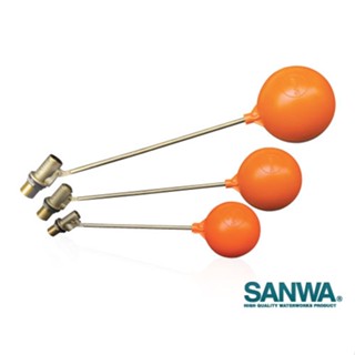 SANWA ลูกลอยก้านทองเหลือง ลูกลอยตัดน้ำ ลูกลอยSANWA ลูกลอยพลาสติก ซันวา ขนาด 4 หุน - 1 นิ้ว รุ่น FV-15 FV-20 FV-25