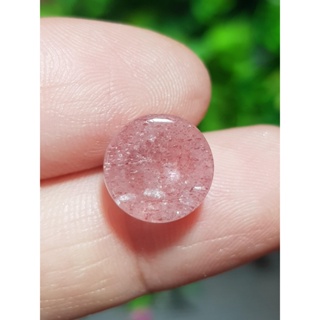 พลอย สตอเบอรี่ ควอตซ์ Strawberry Quartz 6.45 กะรัต (Cts.) พลอยแท้ อัญมณีมงคลประจําวันเกิด เครื่องประดับพลอย