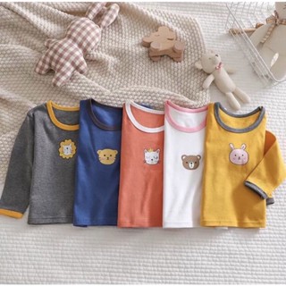 (‼️พร้อมส่ง‼️)เสื้อแขนยาวจะเด็กผ้าฝ้าย สไตส์เกาหลี ใส่ได้ทั้งเด็กผู้หญิงและเด็กผู้ชาย