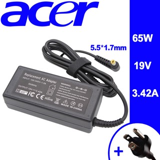 Acer อะแดปเตอร์แล็ปท็อป 65W 19V 3.42A หัวขนาด 5.5*1.7 มม. เข้ากันได้กับ V5-431 V5-471 E1-572G 4740 4741