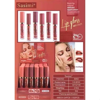 ⚡FLASH SALE⚡♡พร้อมส่ง Sasimi NoS952 Lip Gloss work with multiple skin tone (24pcs in a box)