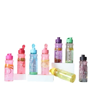 AD159_Shop กระบอกน้ำพลาสติก กระบอกน้ำดื่มBOTTLEแบบหนา 550ml ทำจากวัสดุPET/ราคาถูก