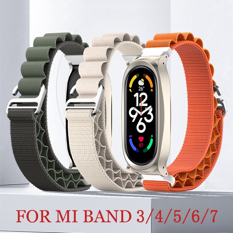 การจัดส่งจากประเทศไทย Alpine Strap Nylon Strap Replacement Mi Band 3/4/5/6/7/8/9/10