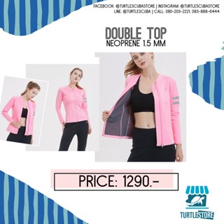 Double Women Top Neoprene 1.5 m เสื้อดำหน้ากันแดด กันหนาวพร้อมส่ง