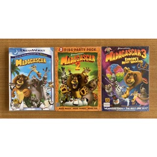 (ขายรวม) DVD : Madagascar 1 + 2 + 3 มาดากัสการ์ [มือ 1 ปกสวม] Cartoon ดีวีดี หนัง แผ่นแท้ ตรงปก