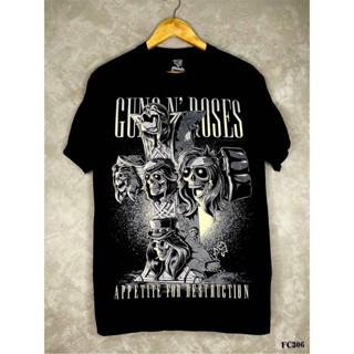 Gnrเสื้อยืดสีดำสกรีนลายFC306