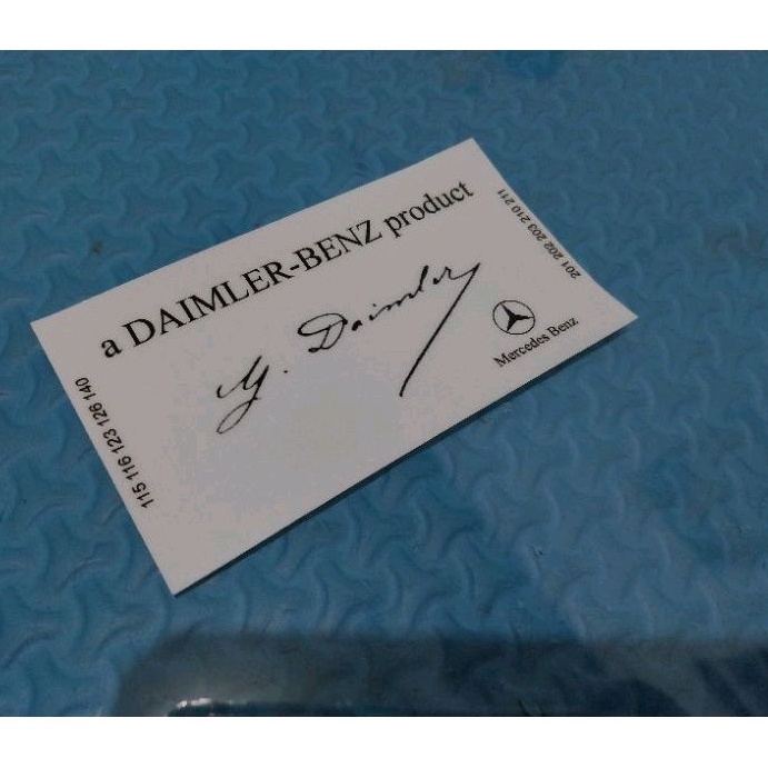 DAIMLER BENZ สติ๊กเกอร์ควบคุมคุณภาพ DEEP STICK