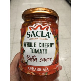 Sacla Whole Cherry Tomato I Pasta Sauce Arrabbiata ซอสราดพาสต้า 420 กรัม