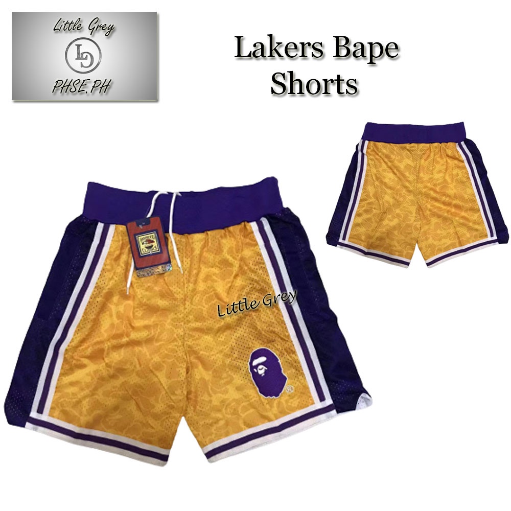 Bape X Mesh Shorts กางเกงขาสั ้ นลําลองทรงหลวมคุณภาพสูง
