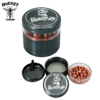 Honeypuff Grinder ที่บดสมุนไพร เครื่องบดสมุนไพรมือหมุน ขนาดใหญ่ 63 มิล ฟันคม บดละเอียด ใช้งานดี