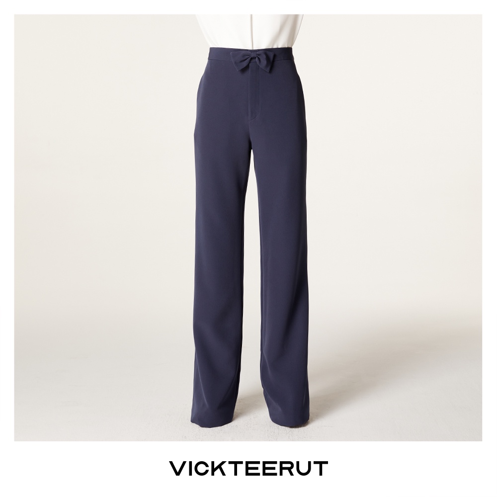 VICKTEERUT Re-Edition Flat Front Straight Leg Trousers กางเกงขายาว ทรงตรง — صورة 2