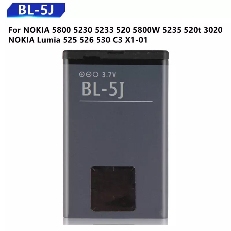 BL-5J แบตเตอรี่โทรศัพท์สำหรับ NOKIA 5800 5230 5233 520 5800W 5235 520T 3020 NOKIA Lumia 525 526 530 