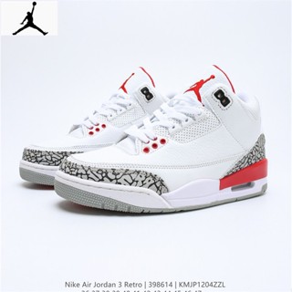 ของแท้ 100% N_ike Air Jordan 3 Retro OG AJ3 รองเท้าบาสเก็ตบอล สําหรับผู้ชาย และผู้หญิง