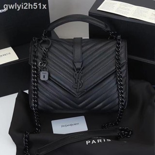 ✴✼﹉New[Ready to Ship] 100% Genuine Original YSL/Saint Laurent Classic V-Shaped Messenger Bag Women s Fashion Chain Bag