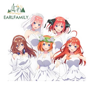 Earlfamily สติกเกอร์ไวนิล The Quintessential Quintuplets กันน้ํา 13 ซม. x 11.3 ซม. สําหรับติดตกแต่งกระจกรถยนต์ รถจักรยานยนต์