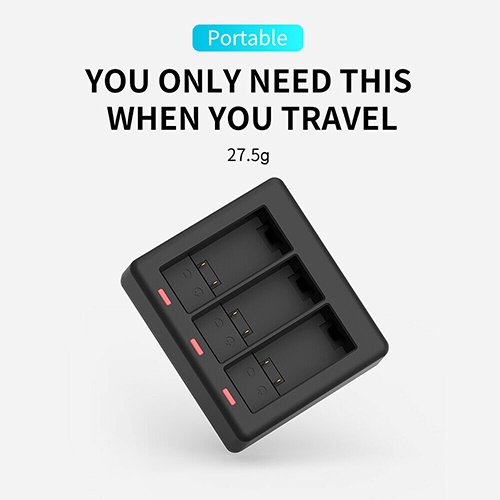 GoPro 12 / 11 / 10 / 9 Telesin Charger + Telesin Battery แท่นชาร์จ ที่ชาร์จ + แบตเตอร์รี่ ฟรีกล่องใส่แบต รับประกัน 1 ปี.