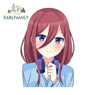 Earlfamily สติกเกอร์ กันน้ํา กันรอยขีดข่วน ลายอนิเมะ The Quintessential Quintuplets 13 ซม. x 8.8 ซม. สําหรับติดตกแต่งรถยนต์ แล็ปท็อป รถบรรทุก หน้าต่าง