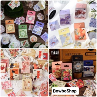 BowboShop🎀(A16) 45-46แผ่น/กล่อง สติ๊กเกอร์ไลน์สร้างสรรค์ สำหรับตกแต่งสมุดไดอารี่ DIY 🇹🇭พร้อมส่งจากไทย🇹🇭