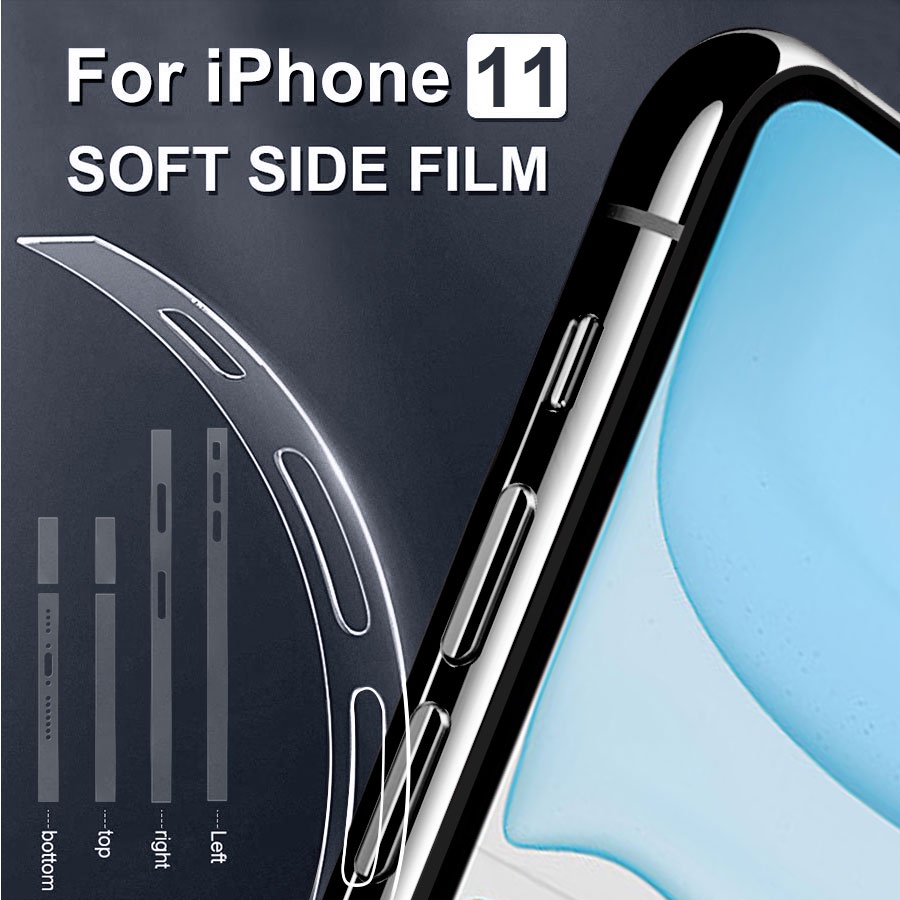 สําหรับ iphone 15 Pro Max 15 Plus 11 Pro XS Max X XR 7 8 6 6S Plus ขอบด้านข้าง ฟิล์มป้องกัน กรอบ ฟิล์ม