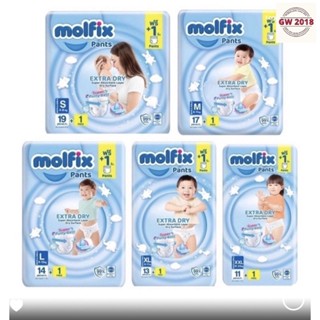 Molfix Extra Dry โมลฟิกซ์ ผ้าอ้อมเด็กเเบบ กางเกง แพ็ค1 ห่อ