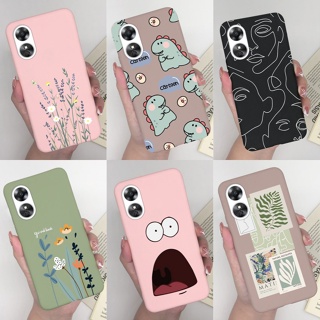 เคสโทรศัพท์มือถือ ซิลิโคนนุ่ม เจลลี่ กันกระแทก ลายดอกไม้น่ารัก สําหรับ OPPO A17 A17K 2022