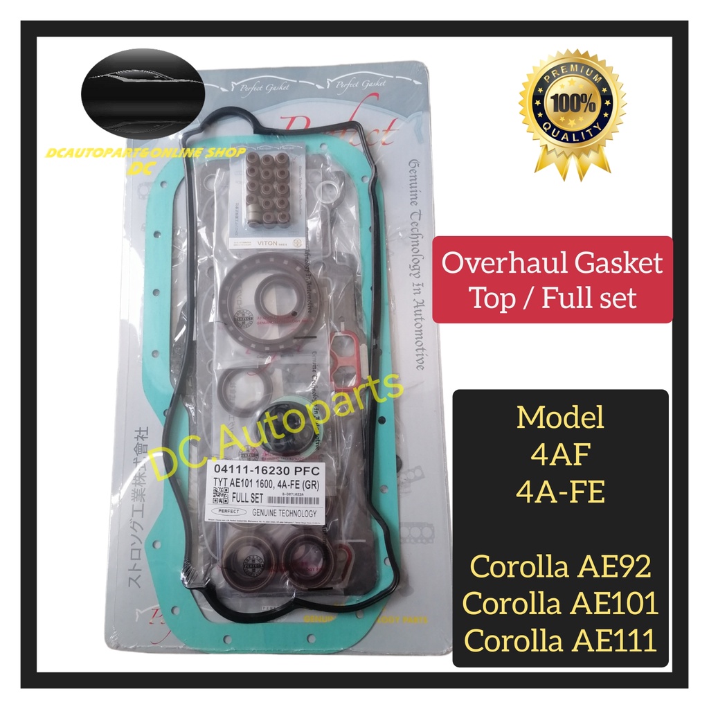 TOYOTA COROLLA AE101 AE111 1.6 AE92 4A-FE ENGINE HEAD TOP / FULL OVERHAUL GASKET SET