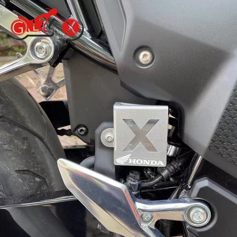 ★★ เหมาะสําหรับ Honda CB500X/F CB400X CB400F CBR500R ชิ้นส่วนดัดแปลงด้านหลังเบรคน้ํามันหม้อฝาครอบป้องกัน