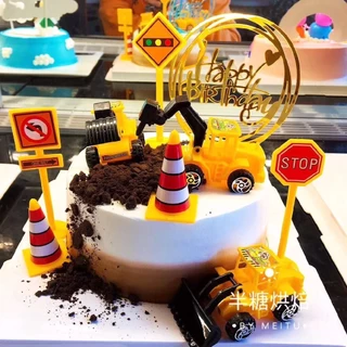 ร้านไทย ส่งเร็ว🌈 ป้ายปักเค้กลายการ์ตูน ป้ายอะคริลิค HBD ป้ายปักเค้ก Happy Birthday อุปกรณ์ตกแต่งเค้ก