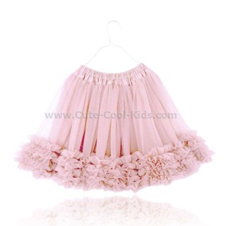 SK-097 กระโปรงเด็กผู้หญิงสีชมพูโอโรสอ่อน Size-120/L (5-6Y)