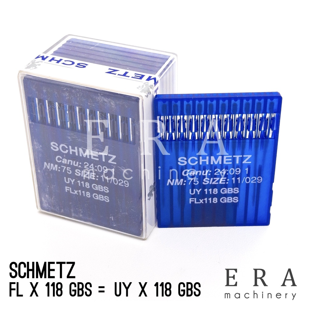 เข็มเย็บผ้า FLx118GBS UYx118GBS เข็ม Schmetz เยอรมนี Oderampo Flatseam FLx118B FL UY x 118 GBS 4N6T