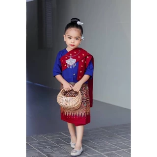 ชุดคำแก้วเด็ก ชุดลาวเด็ก ชุดภาคอีสาน ชุดประจำชาติ อาเซียน