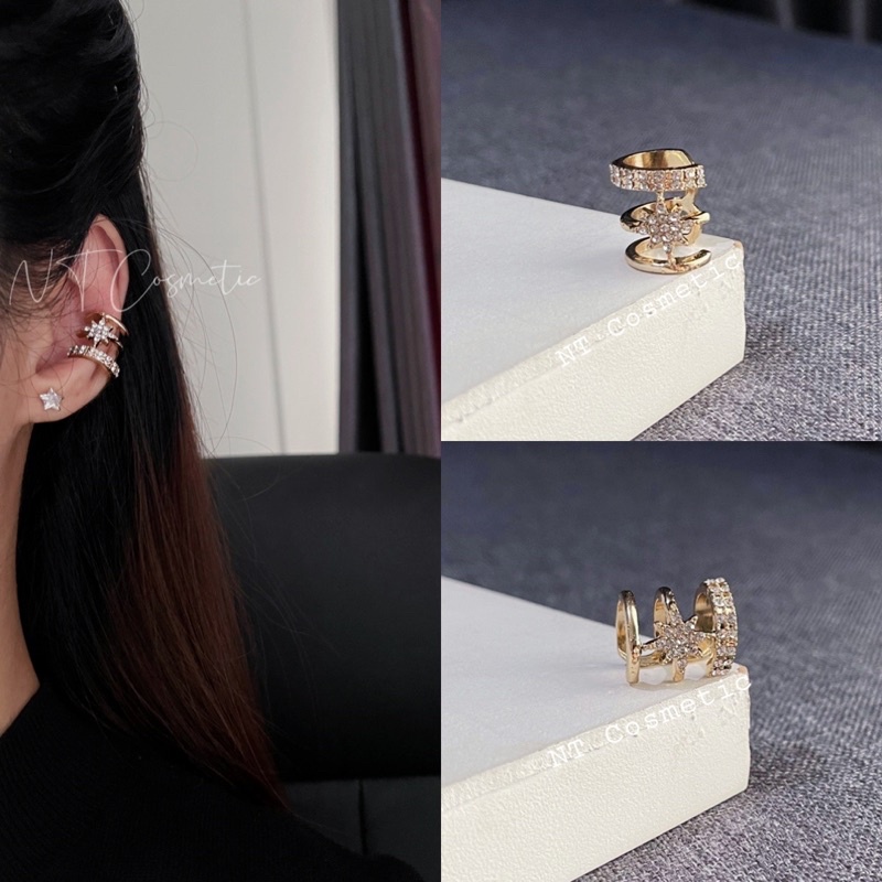 🇹🇭 ear cuff 🇹🇭 ต่างหู ต่างหนูหนีบไม่ต้องเจาะหู ต่างหูเกี่ยว แฟชั่นเรียบง่าย