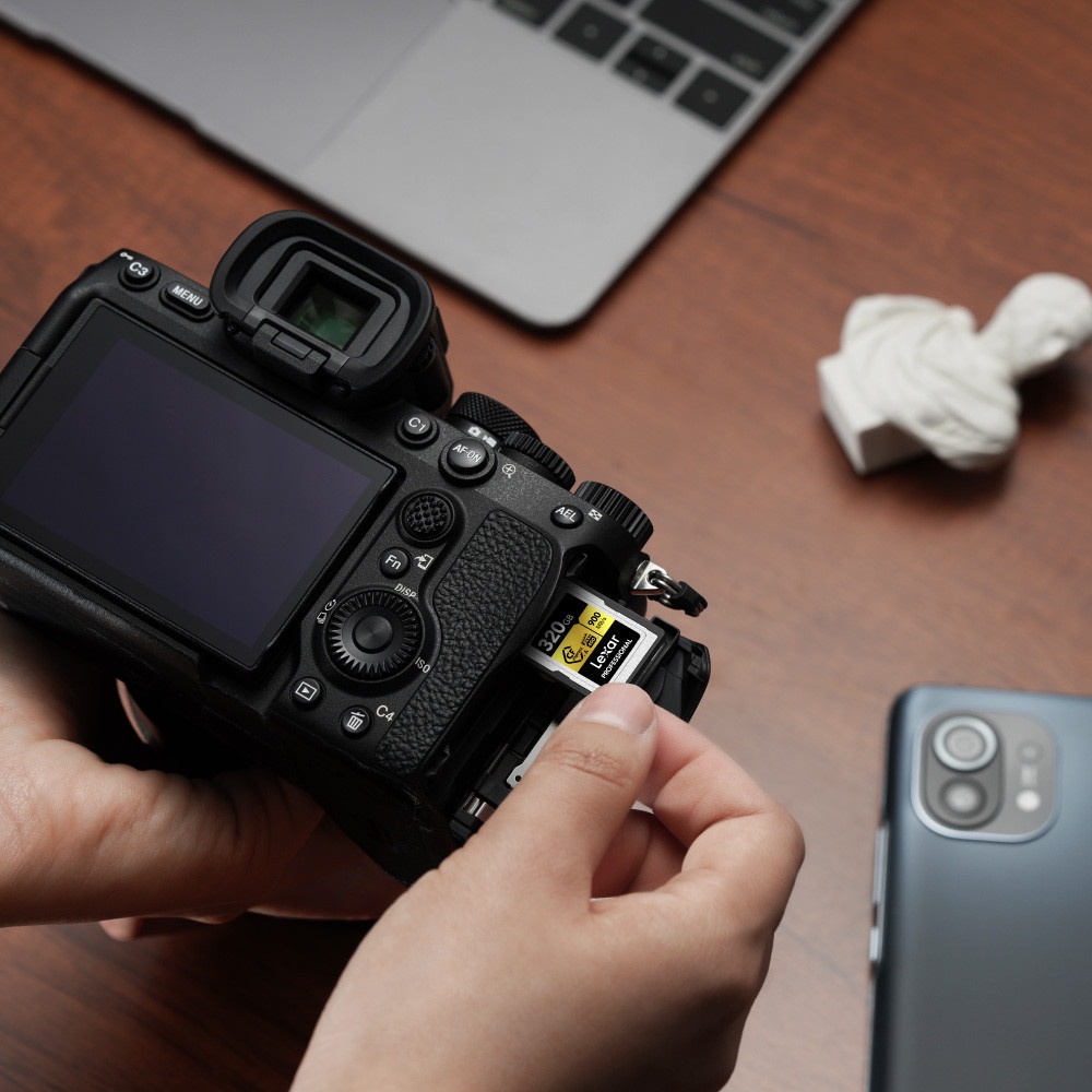 การ์ดหน่วยความจำ ซีเอฟเอ็กเพรสการ์ด LEXAR CFEXPRESS TYPE A 160GB VPG400 RAW 8K RW900/800MB/S (LCAGOLD160G) FOR SONY_7